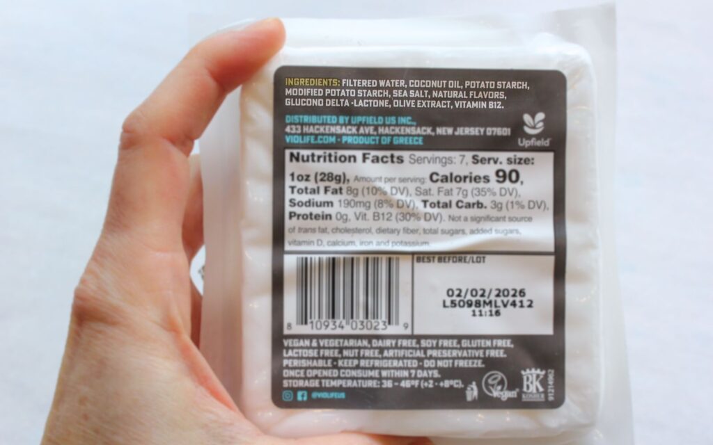 Ingredient label containing natural flavors