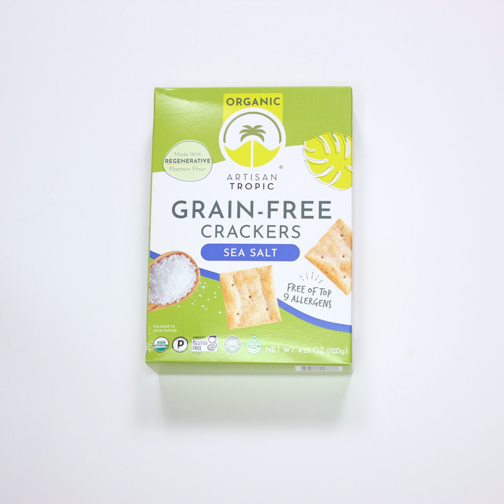 Box of gluten free crackers