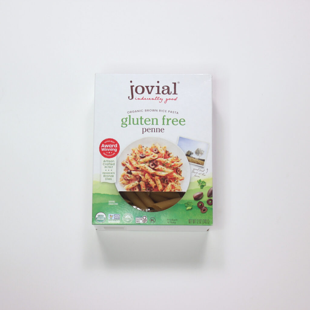 Box of gluten free penne noodles