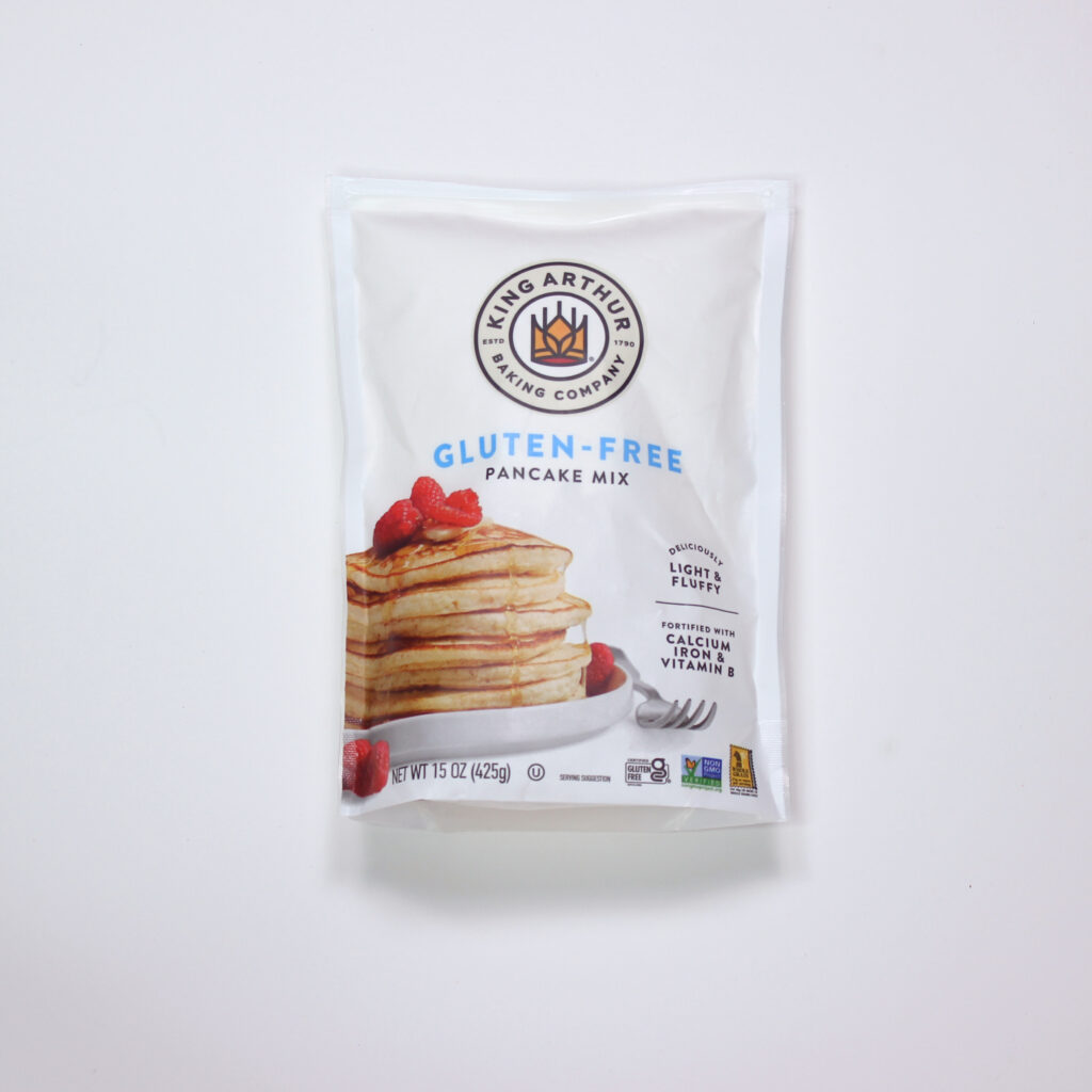Package of gluten free pancake mix