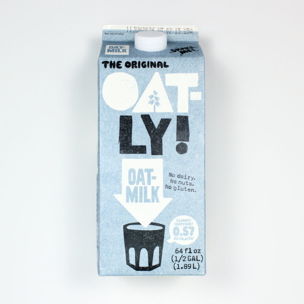 Carton of Oatly Oat Milk